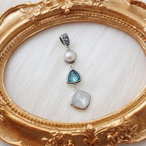 925 Sterling Silver, Moonstone Necklace, Moonstone, Gemstones Necklace